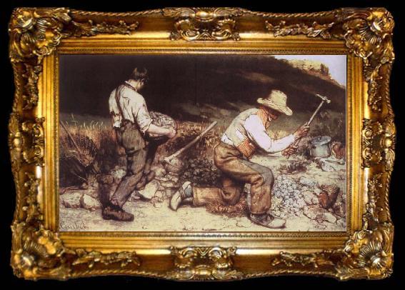 framed  Gustave Courbet The Stone Breakers, ta009-2